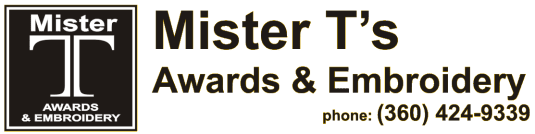 mister ts awards and embroidery logo
